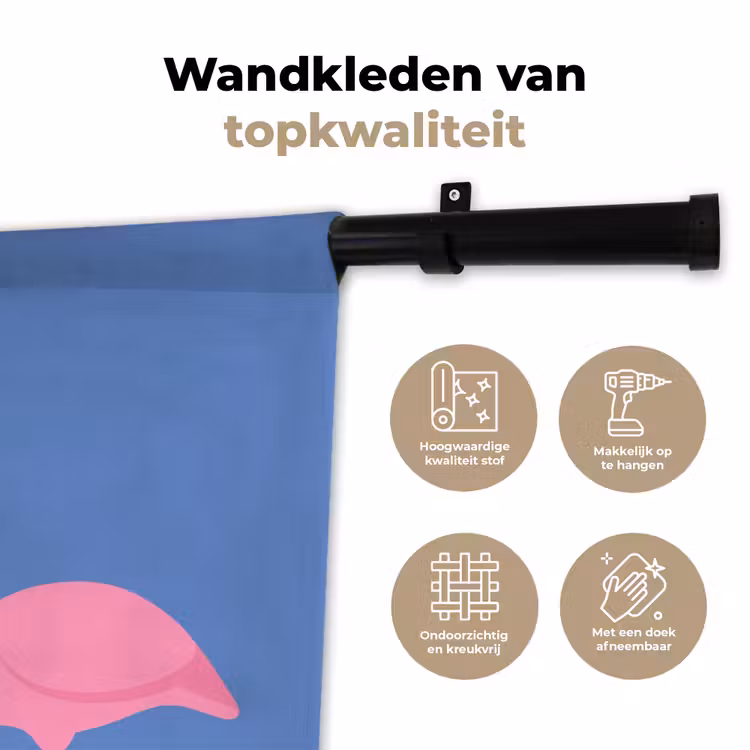 Wandkleed - Vogel - Paar - Dieren - Modern - Roze — 3