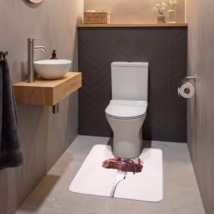 WC Mat - Vork - brownie - aardbei — 2