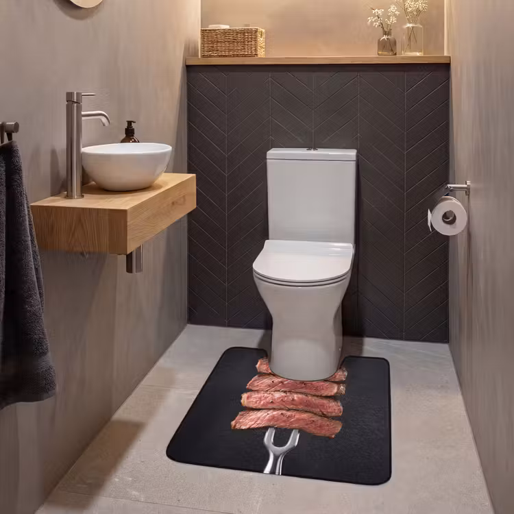 WC Mat - Eten - Rosé - Vork — 2