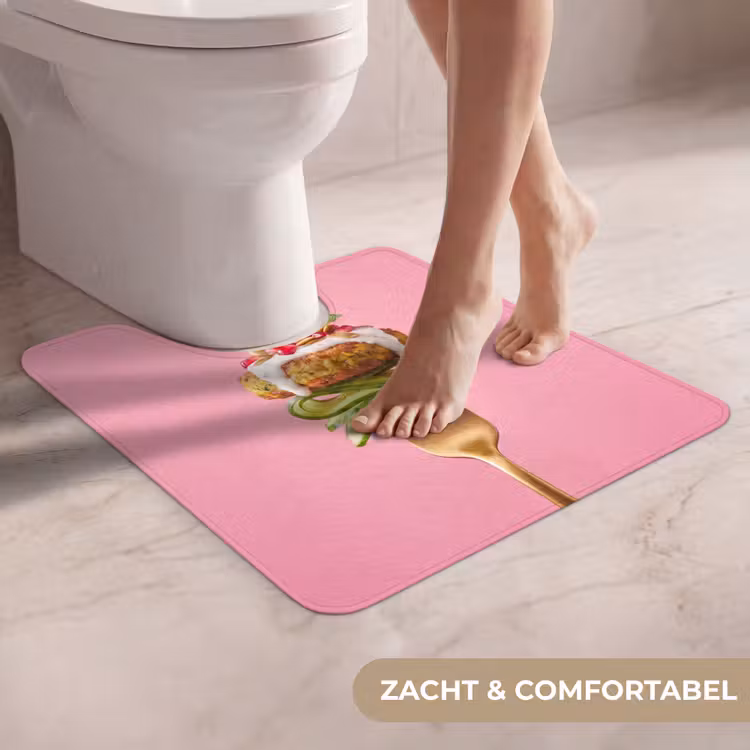 WC Mat - Eten - Vork - Roze — 5