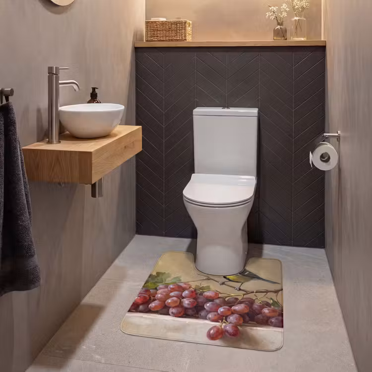WC Mat - Vogel - Druiven - Stilleven — 2