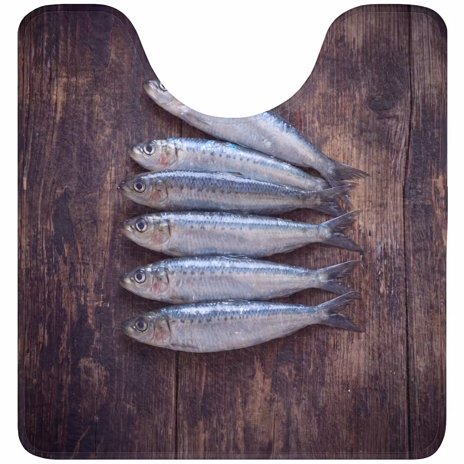 WC Mat - Vis - Hout - Eten — 1