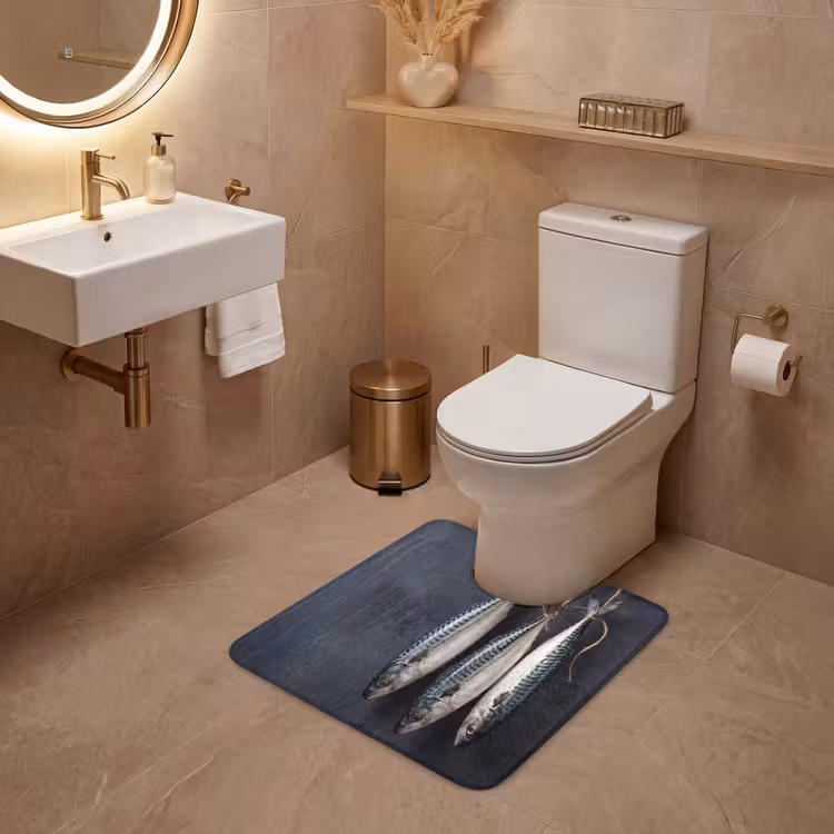 WC Mat - Drie vissen - Touw — 3
