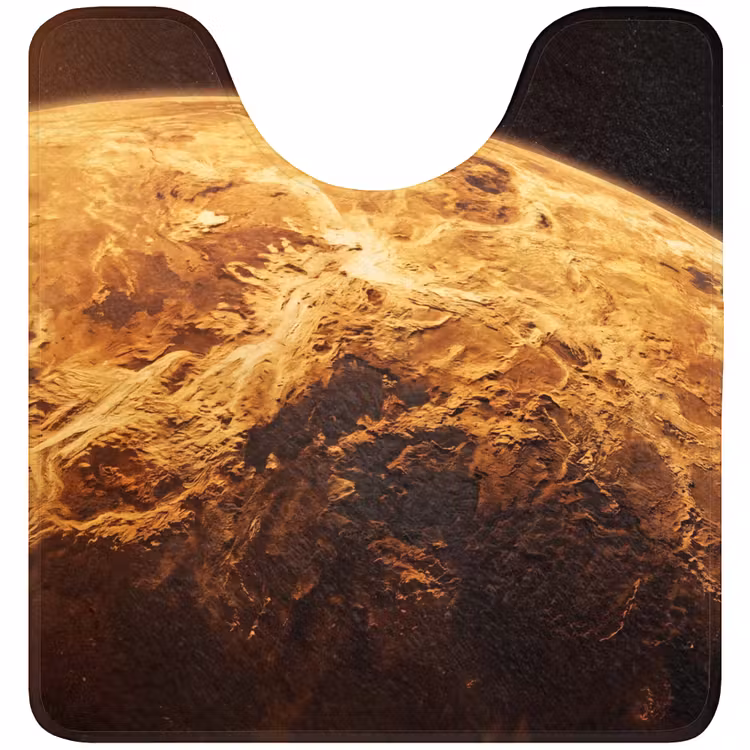 WC Mat - Planeet - Ruimte - Oranje — 1