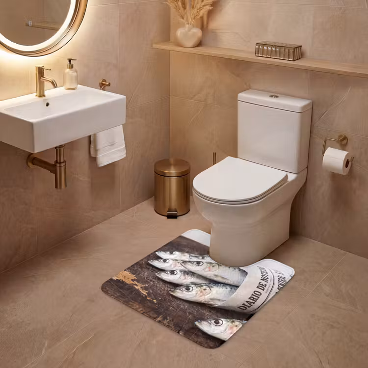 WC Mat - Sardientje - krant - snijplank — 3