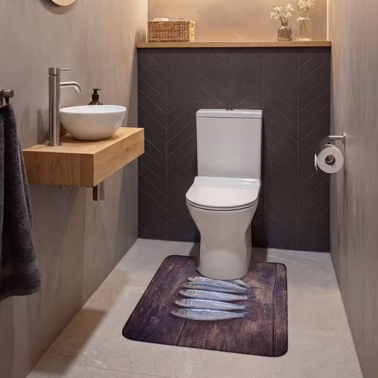 WC Mat - Vis - Hout - Eten — 2