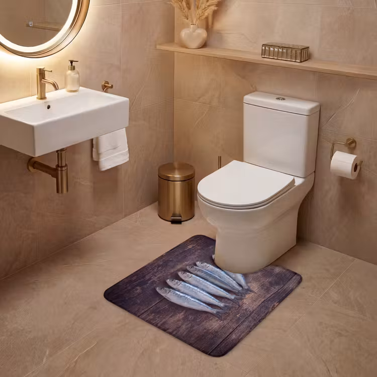 WC Mat - Vis - Hout - Eten — 3
