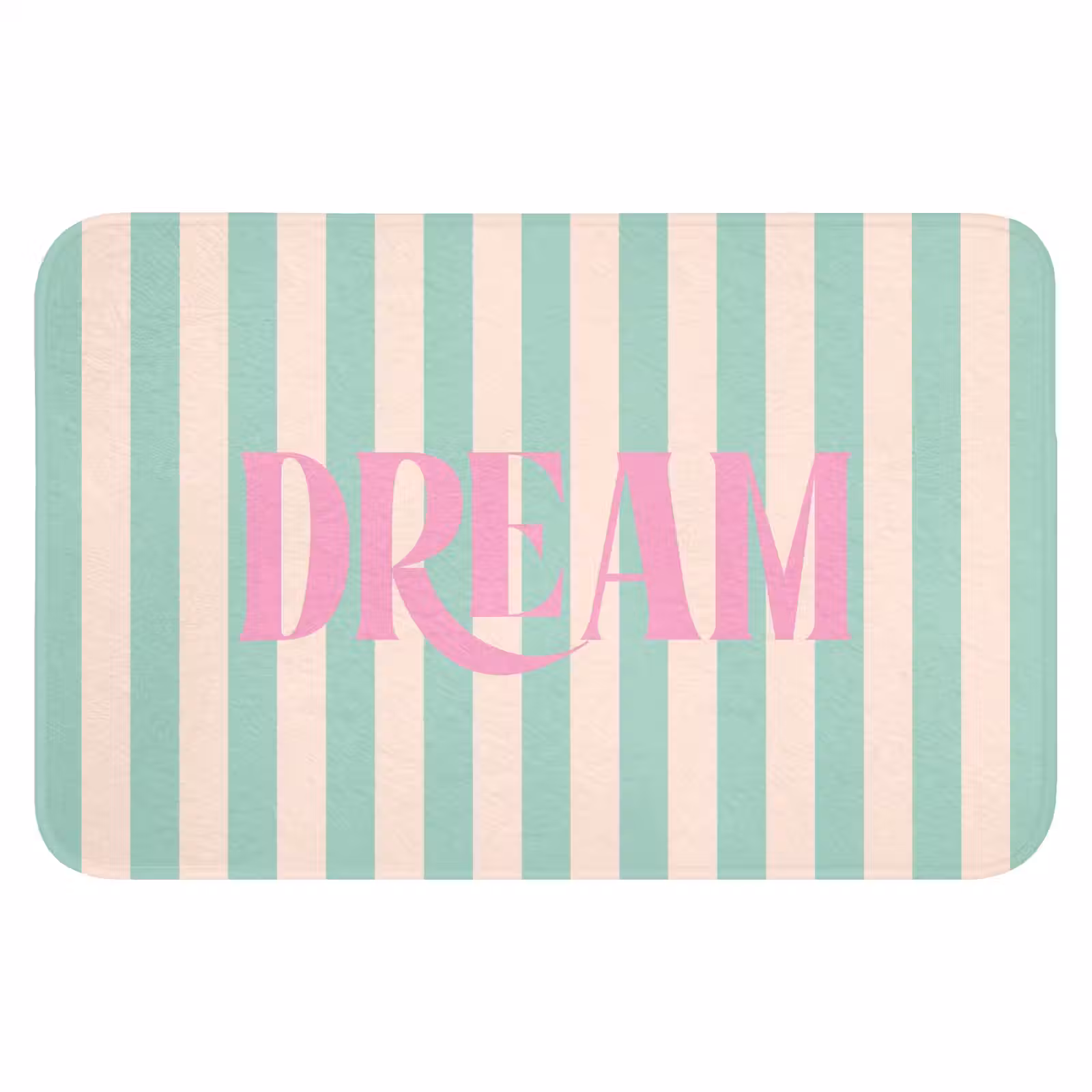 WC Mat - Roze - Groen - Strepen - Dream — 1