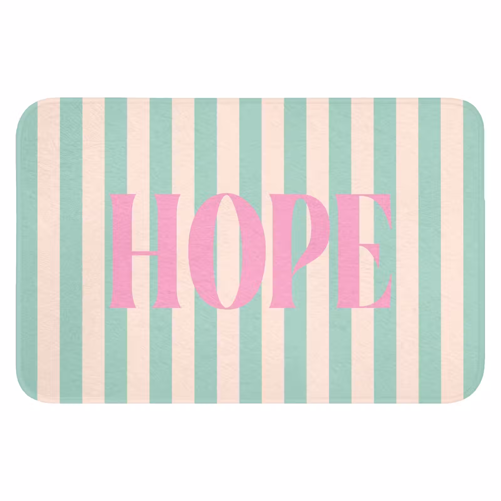 WC Mat - Roze - Groen - Strepen - Hope — 1