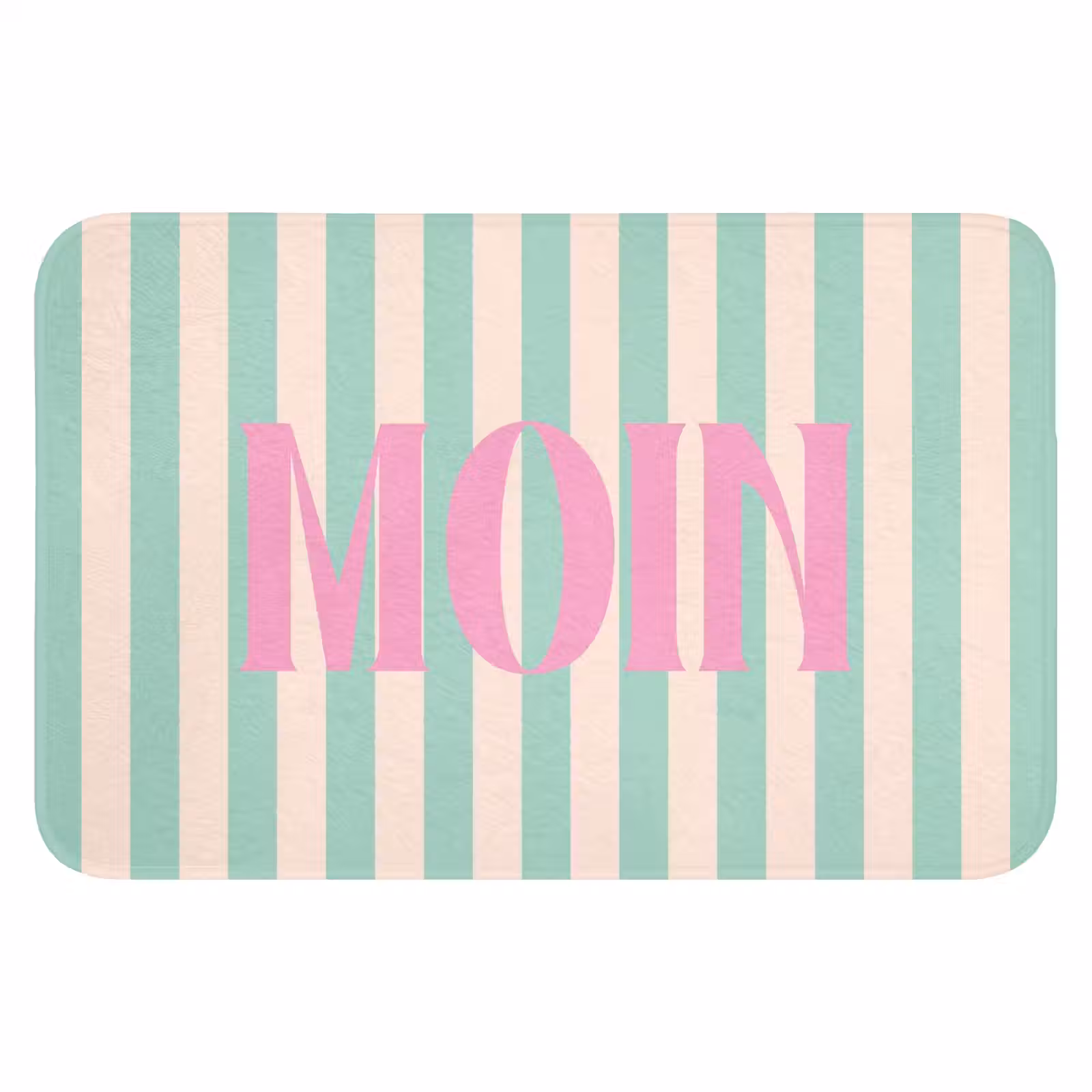 WC Mat - Roze - Groen - Strepen - Moin — 1