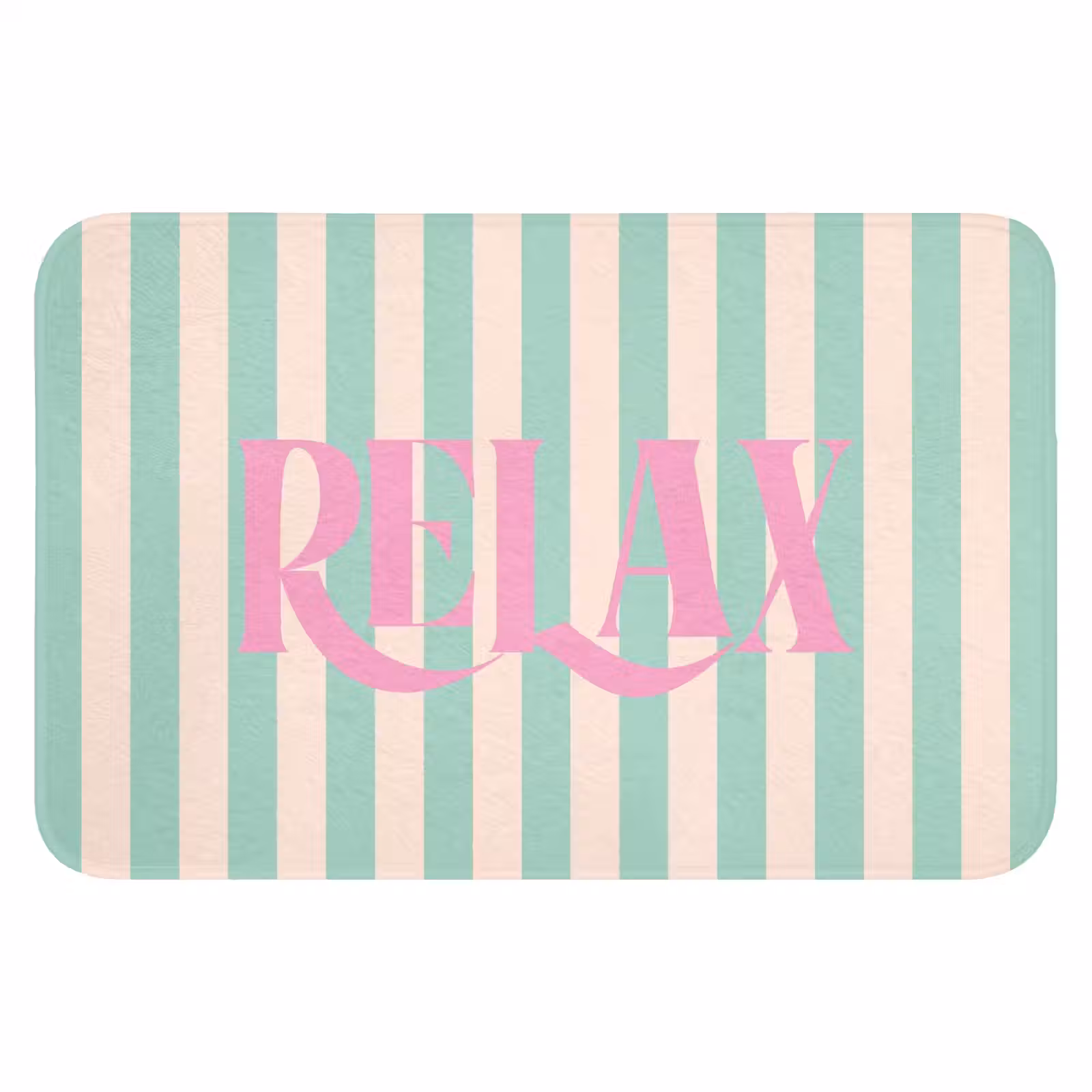 WC Mat - Roze - Groen - Strepen - Relax — 1