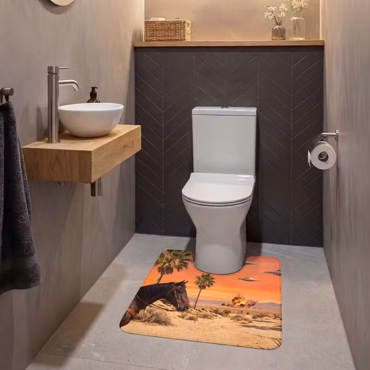 WC Mat - Cowboy - Paard - Woestijn — 2