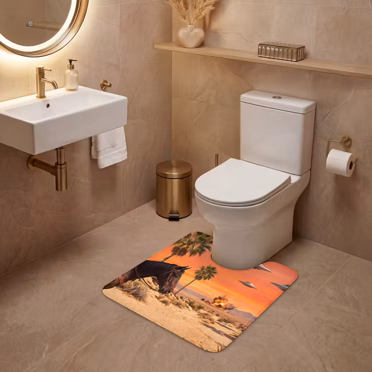 WC Mat - Cowboy - Paard - Woestijn — 3