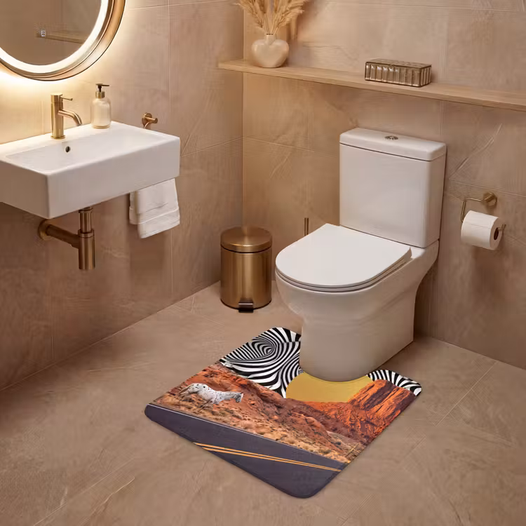 WC Mat - Paard - Woestijn - Natuur — 3