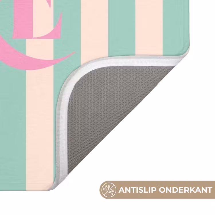 WC Mat - Roze - Groen - Strepen - Amore — 3