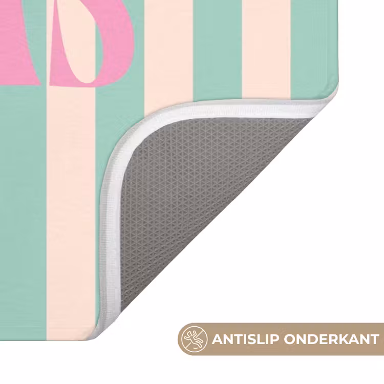 WC Mat - Roze - Groen - Strepen - Buenas — 3