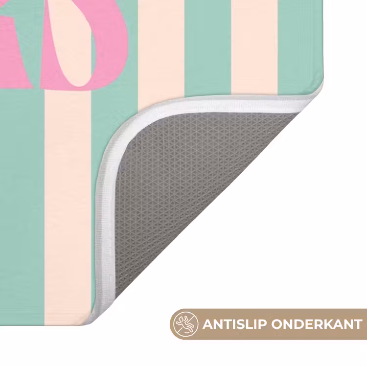 WC Mat - Roze - Groen - Strepen - Cheers — 3