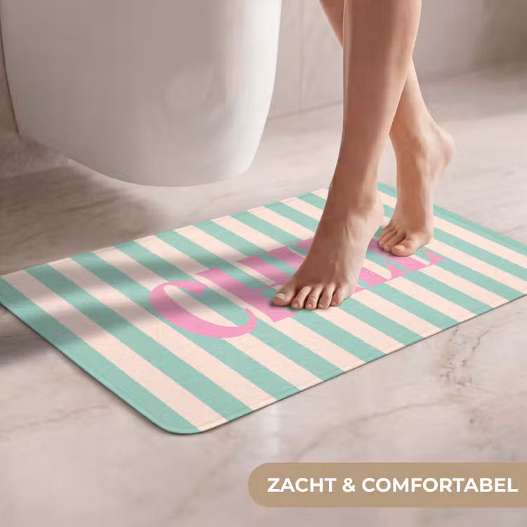 WC Mat - Roze - Groen - Strepen - Chill — 7