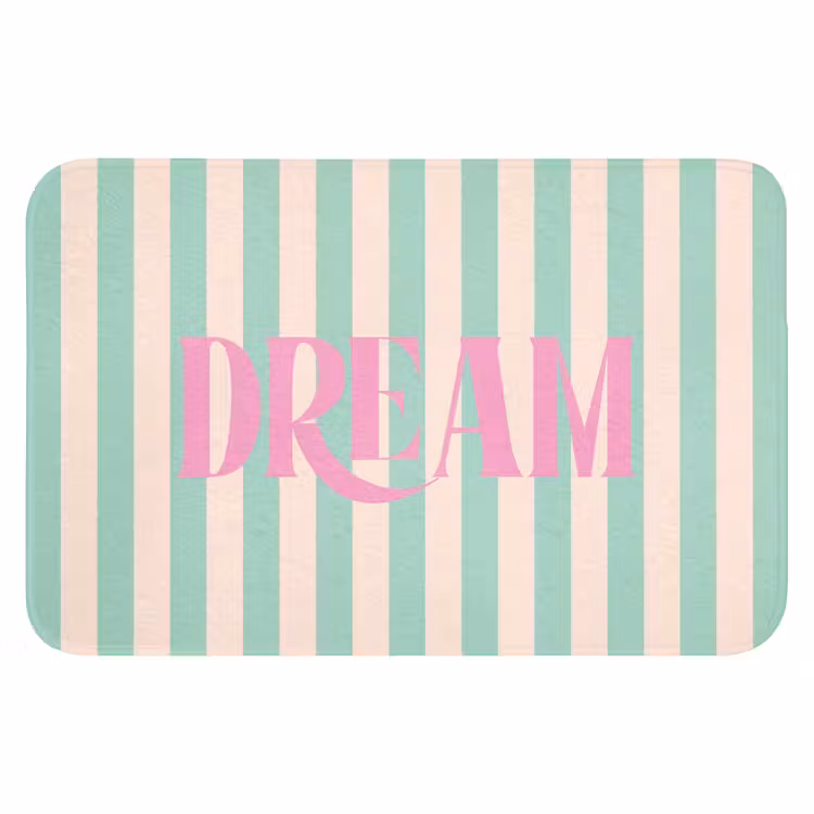 WC Mat - Roze - Groen - Strepen - Dream — 1