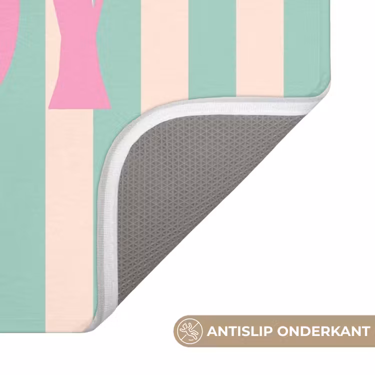 WC Mat - Roze - Groen - Strepen - Enjoy — 3