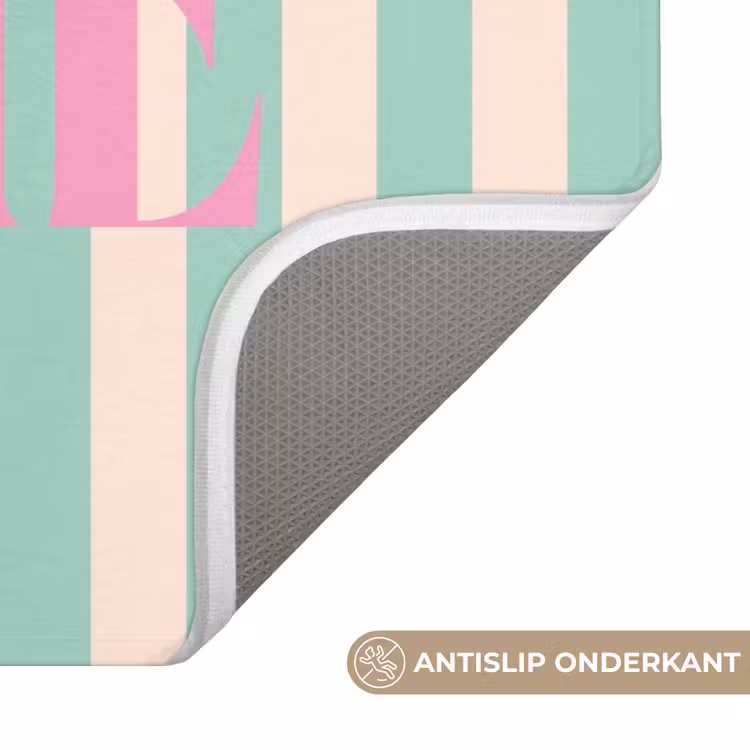 WC Mat - Roze - Groen - Strepen - Home — 3