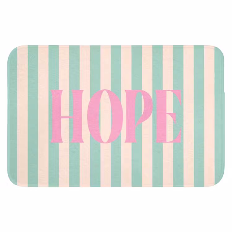 WC Mat - Roze - Groen - Strepen - Hope — 1