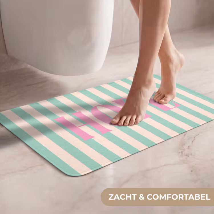 WC Mat - Roze - Groen - Strepen - Hope — 7
