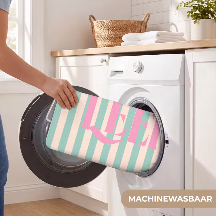 WC Mat - Roze - Groen - Strepen - Leef — 5
