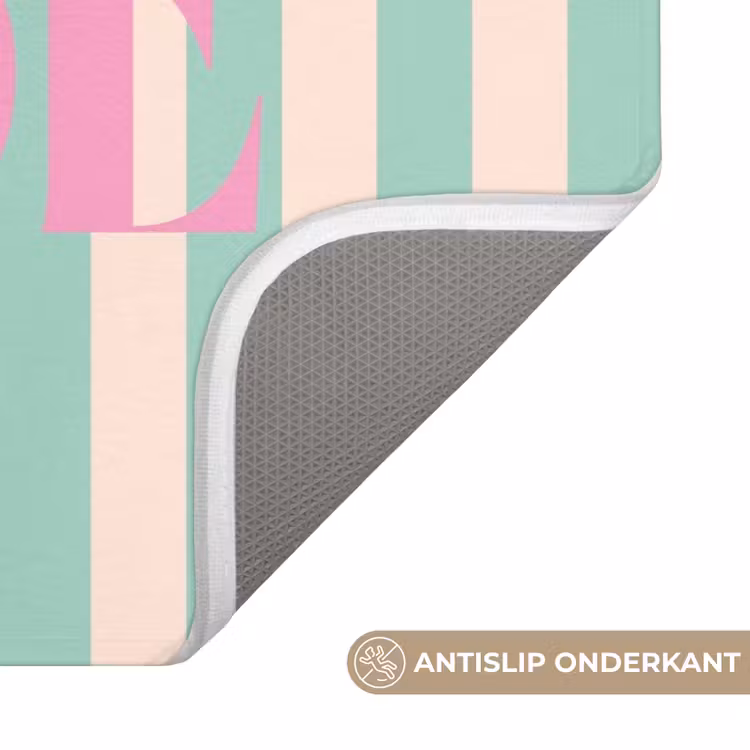 WC Mat - Roze - Groen - Strepen - Liebe — 3