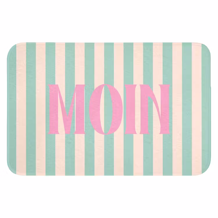 WC Mat - Roze - Groen - Strepen - Moin — 1
