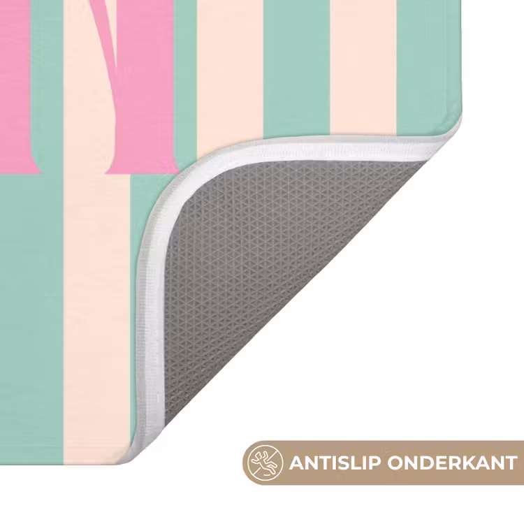 WC Mat - Roze - Groen - Strepen - Moin — 3