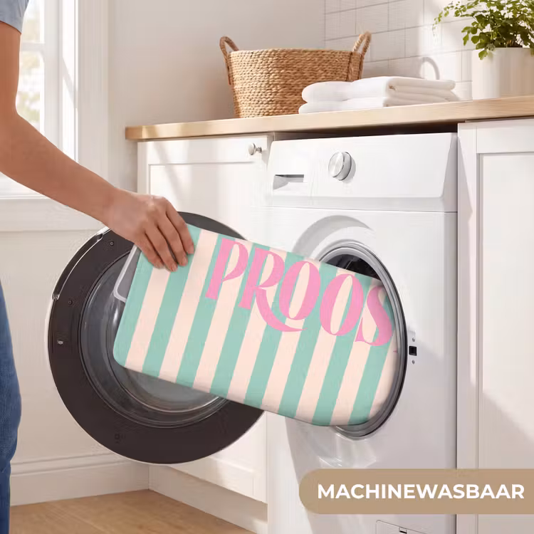 WC Mat - Roze - Groen - Strepen - Proost — 5