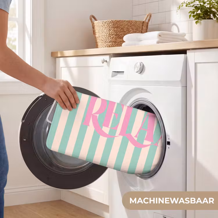 WC Mat - Roze - Groen - Strepen - Relax — 5