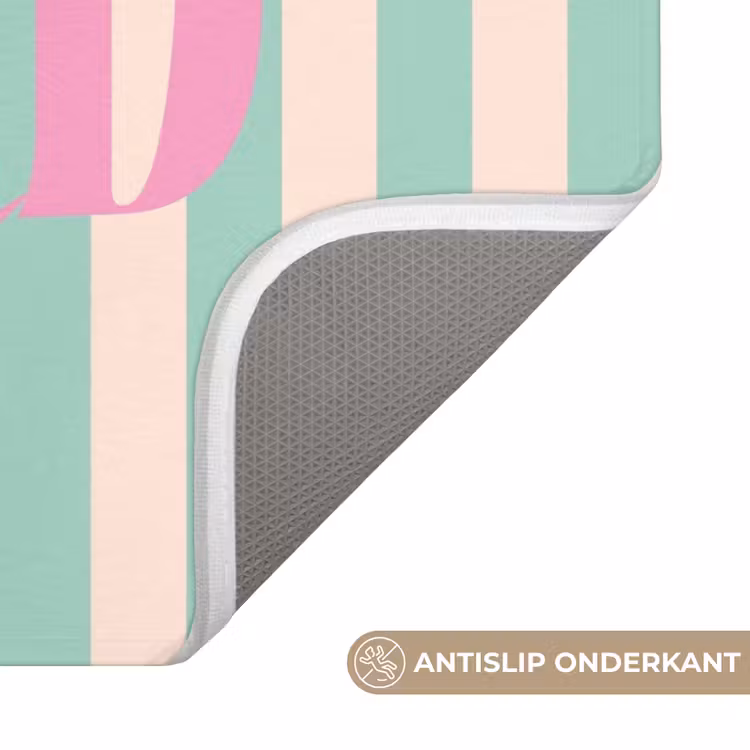 WC Mat - Roze - Groen - Strepen - Salud — 3