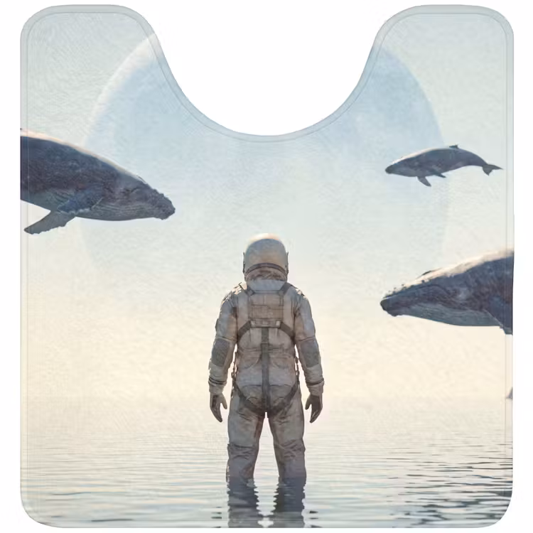 WC Mat - Ruimtevaarder - Walvis - Fantasie — 1