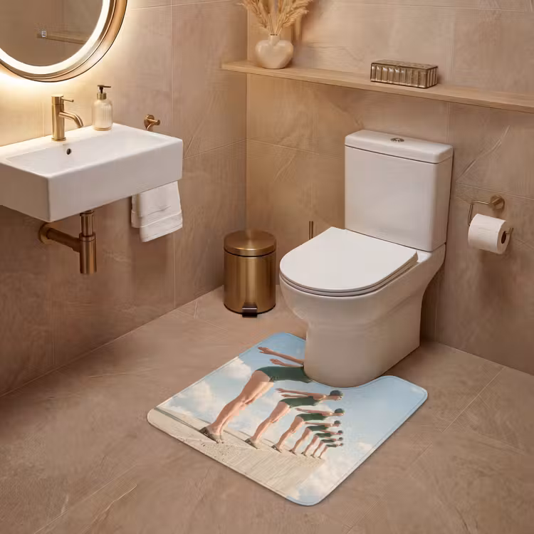 WC Mat - Vrouwen - Duikhouding - Wolken — 3