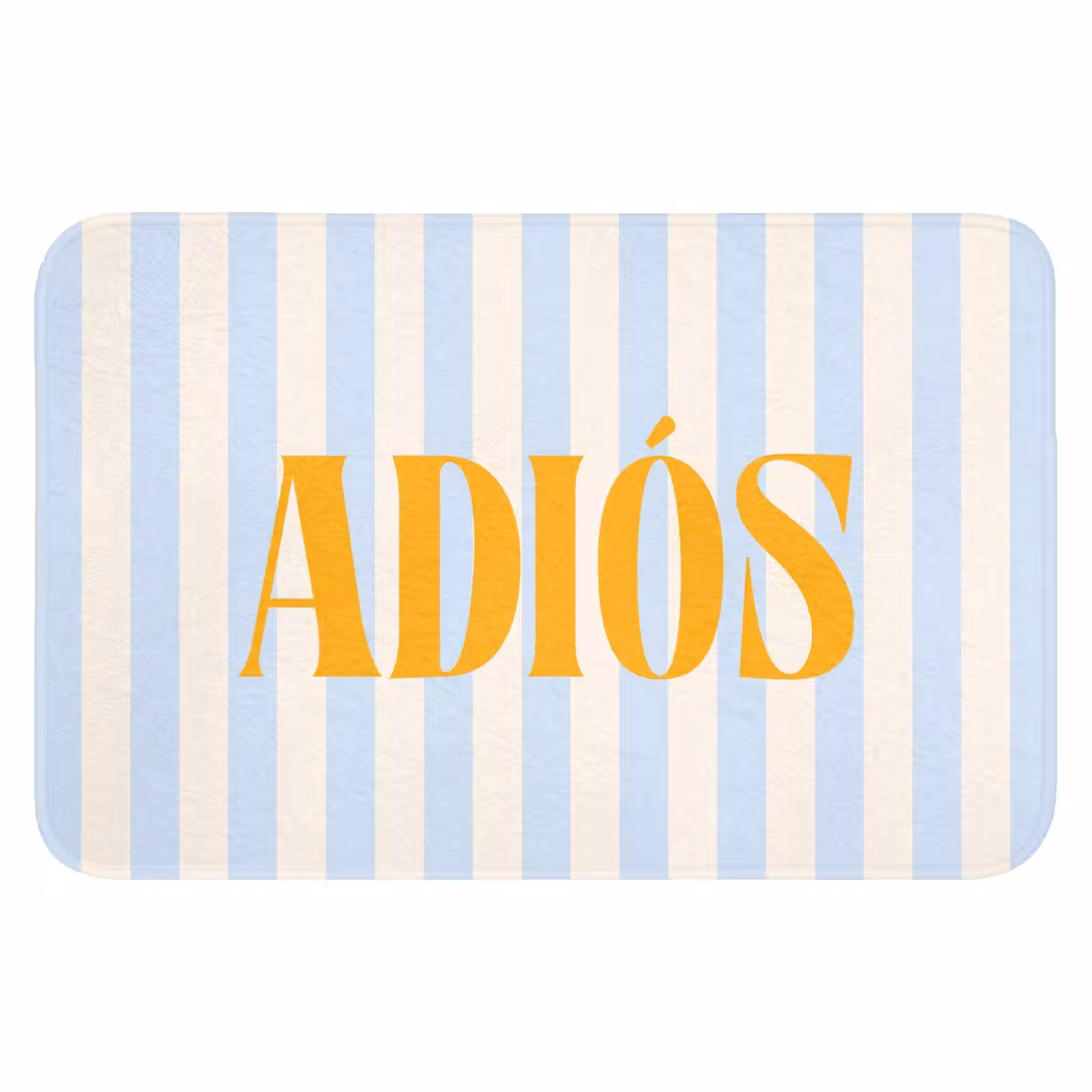WC Mat - Oranje - Blauw - Strepen - Adiós — 1