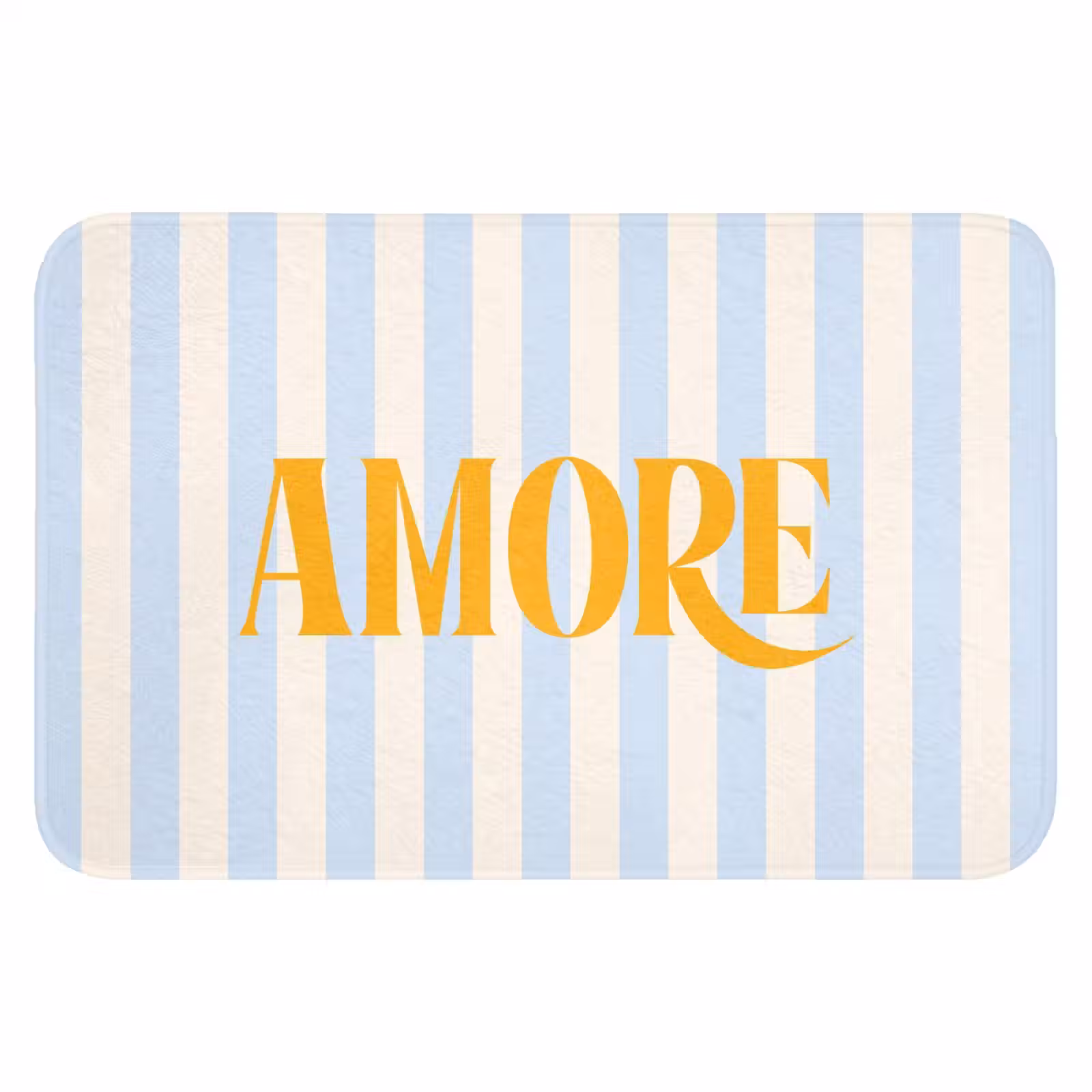 WC Mat - Oranje - Blauw - Strepen - Amore — 1