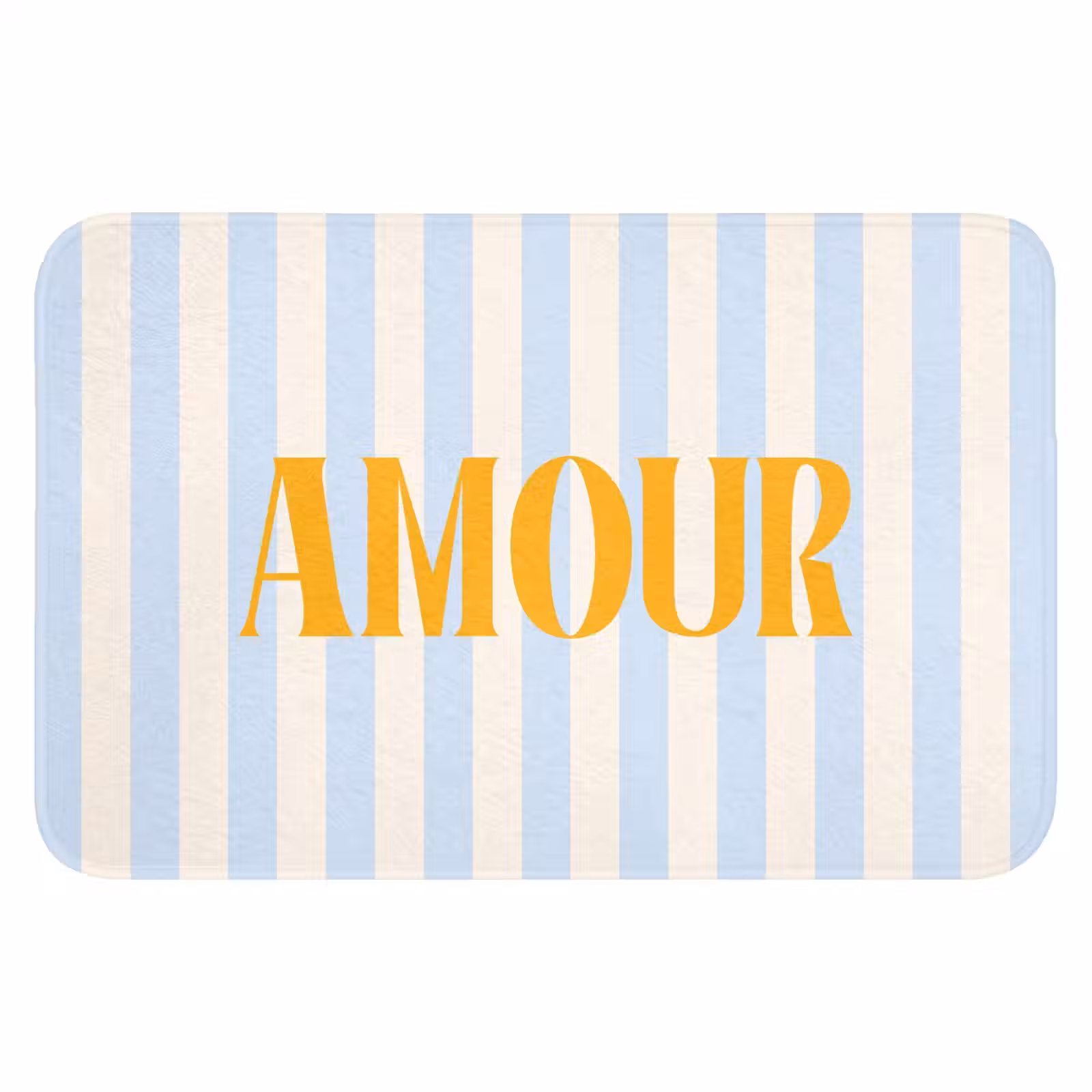 WC Mat - Oranje - Blauw - Strepen - Amour — 1