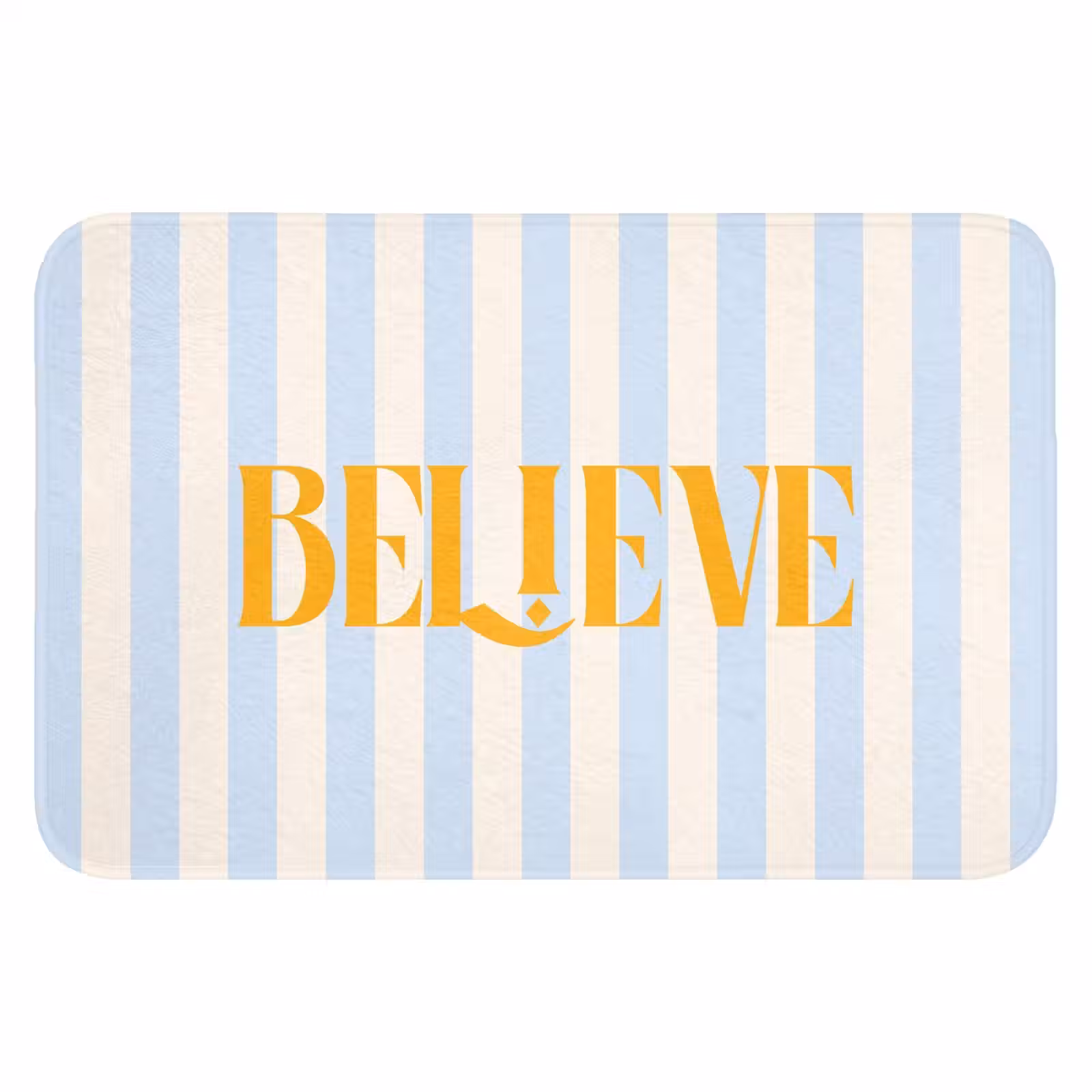 WC Mat - Oranje - Blauw - Strepen - Believe — 1