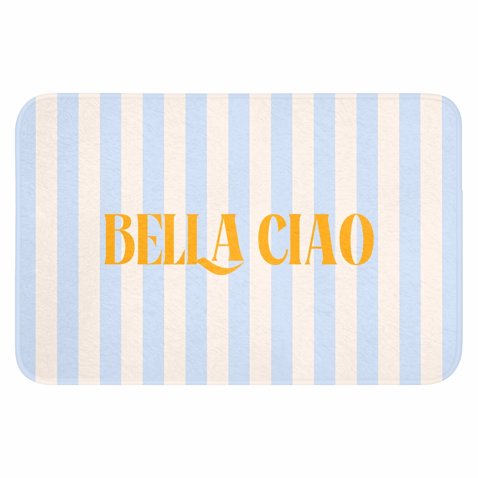 WC Mat - Oranje - Blauw - Strepen - Bella ciao — 1