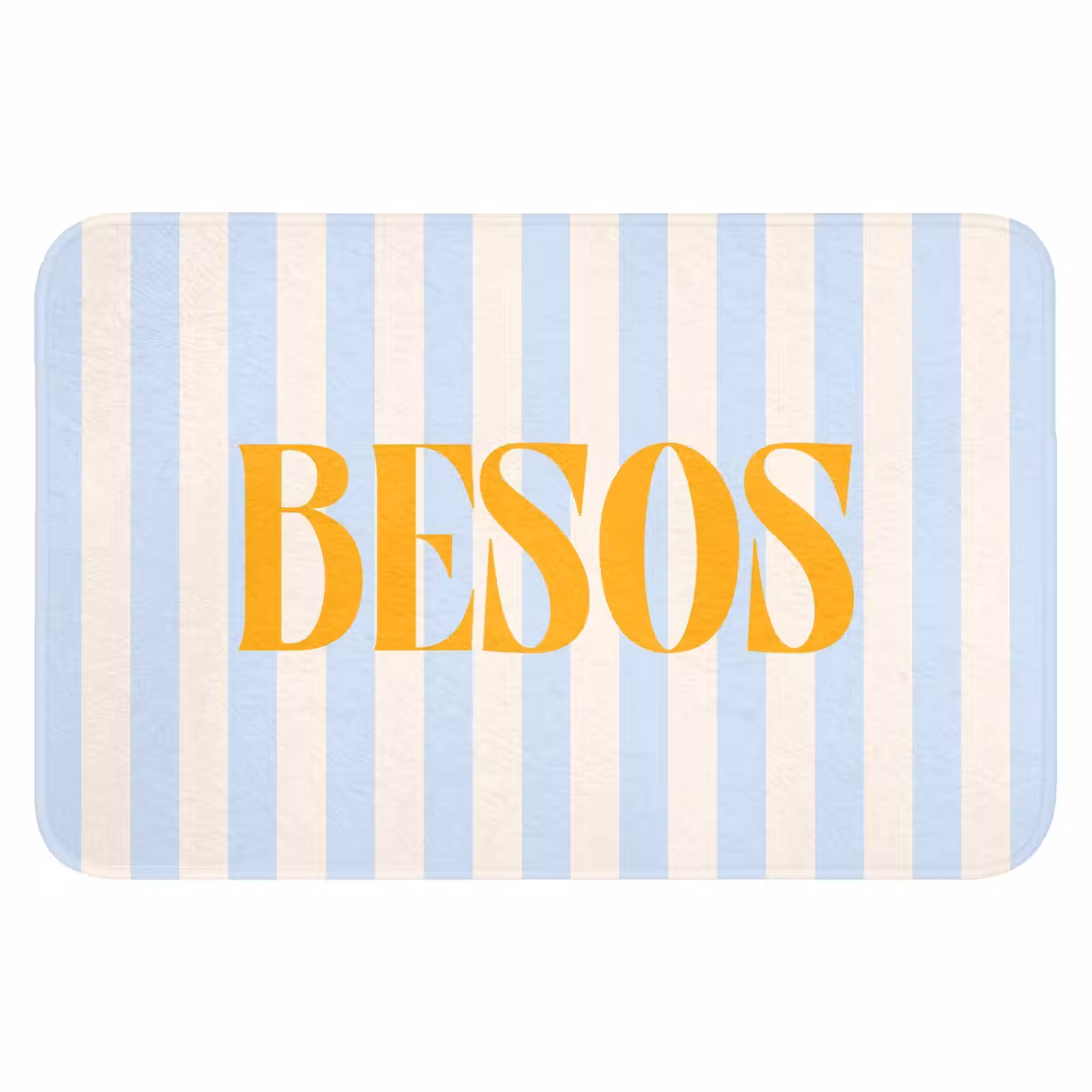 WC Mat - Oranje - Blauw - Strepen - Besos — 1