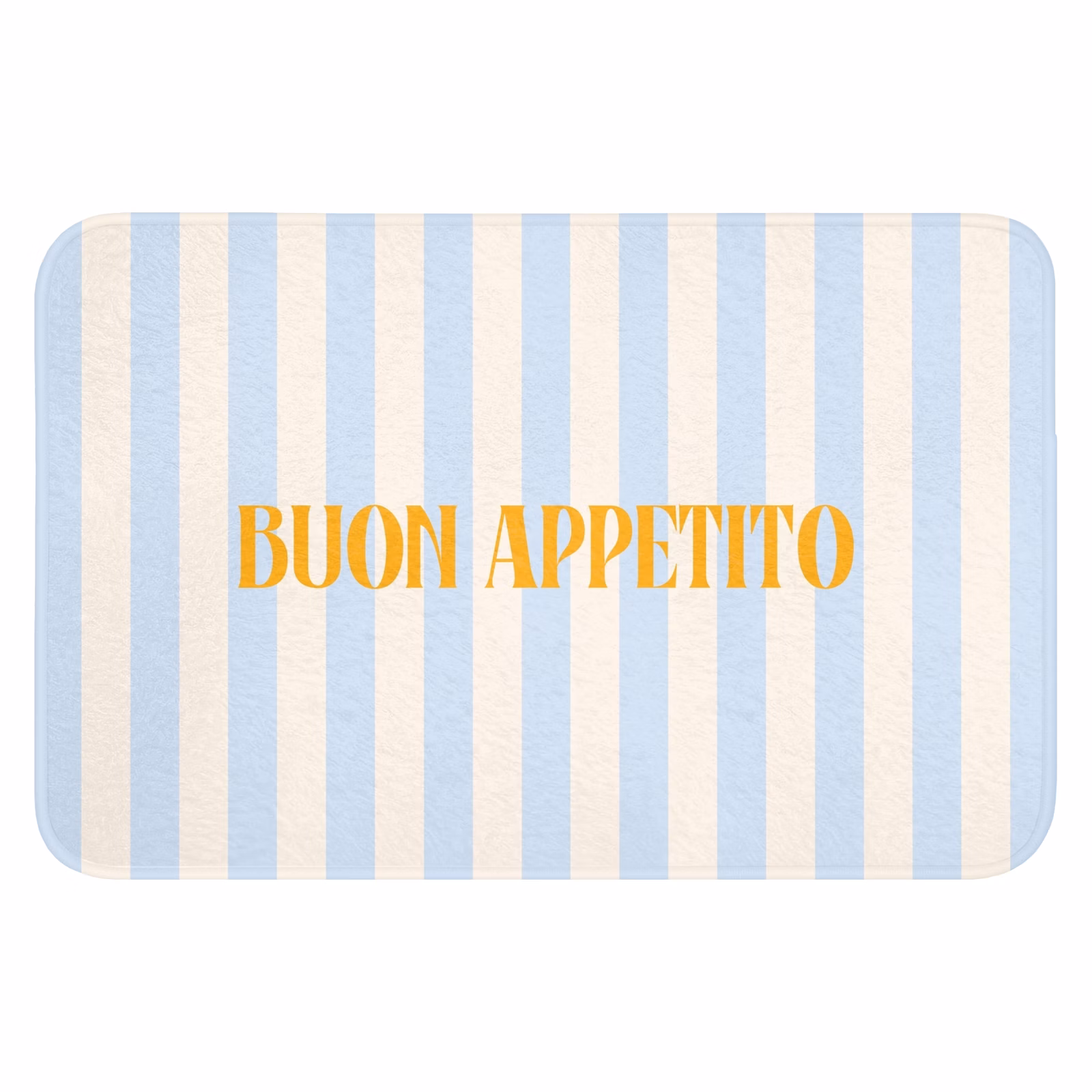 WC Mat - Oranje - Blauw - Strepen - Buon appetito — 1