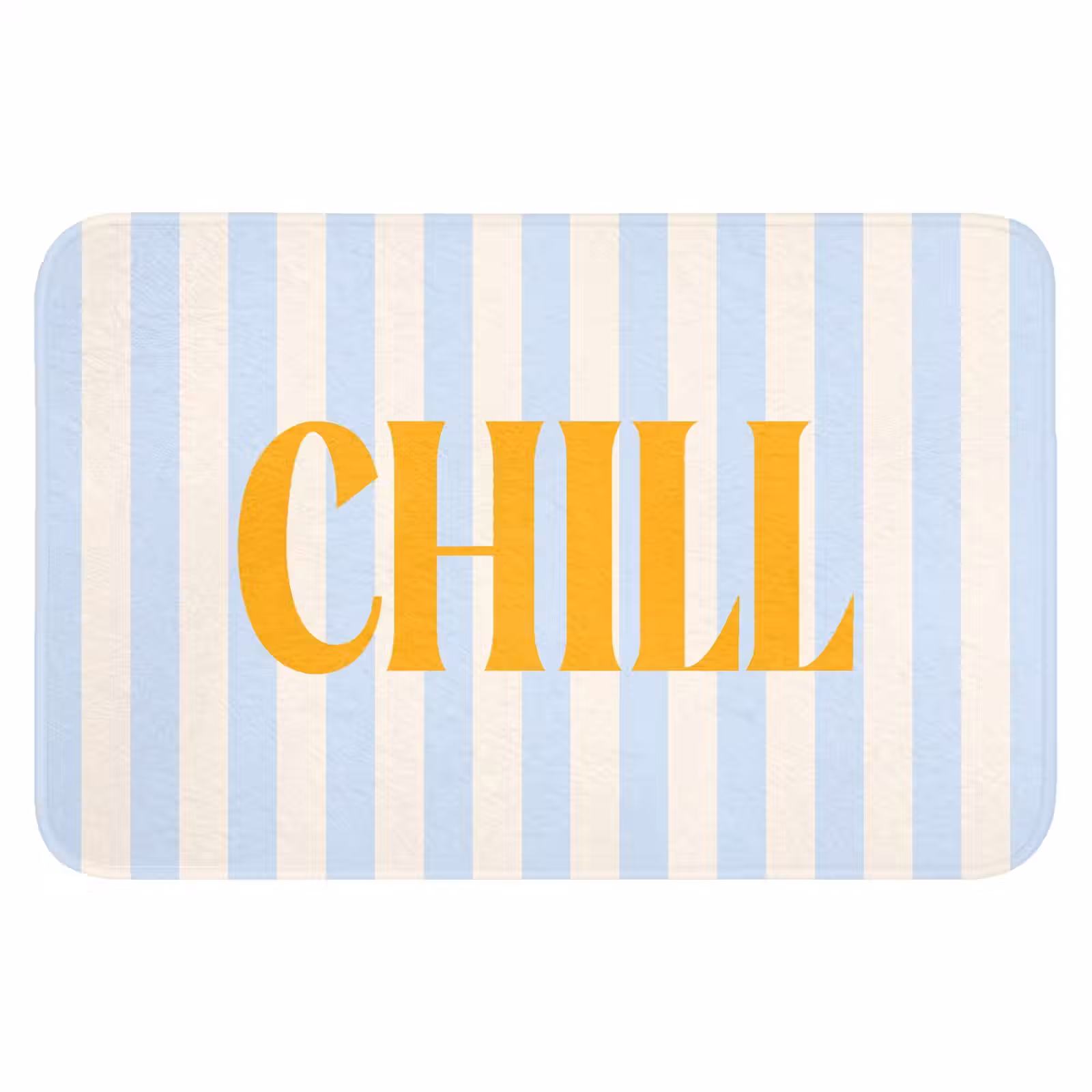 WC Mat - Oranje - Blauw - Strepen - Chill — 1