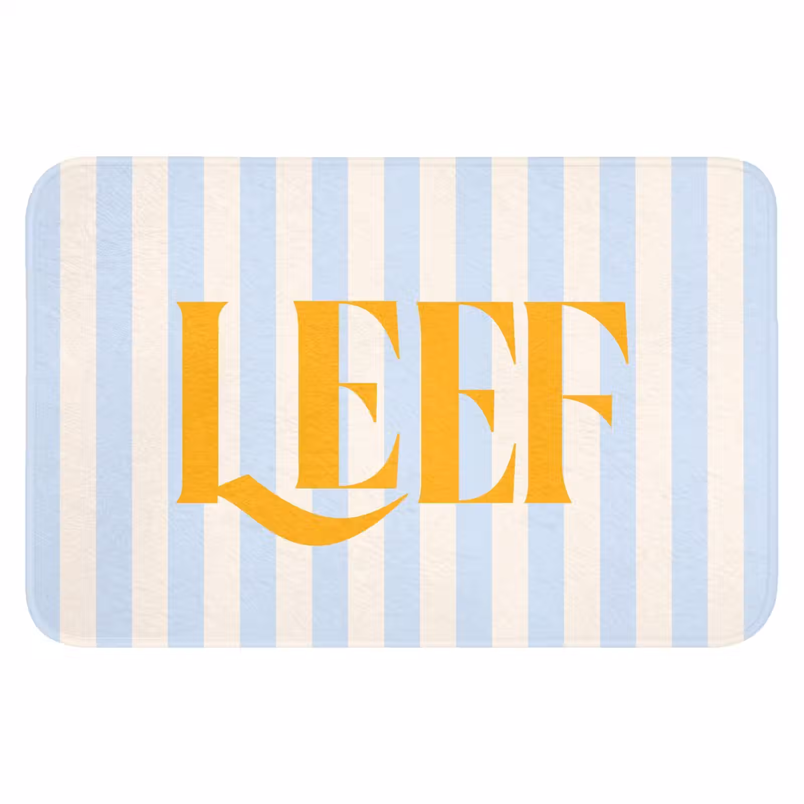 WC Mat - Oranje - Blauw - Strepen - Leef — 1