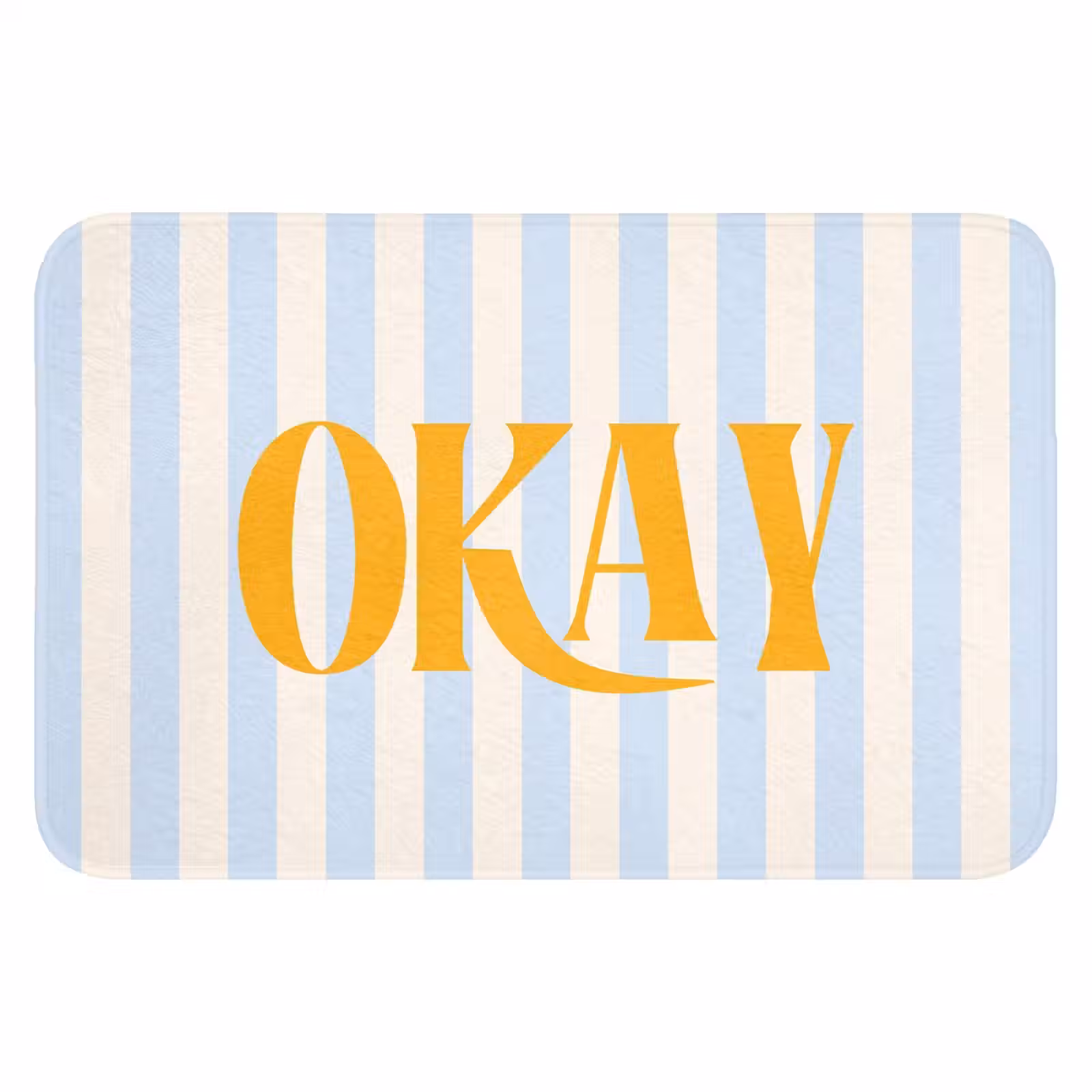 WC Mat - Oranje - Blauw - Strepen - Okay — 1