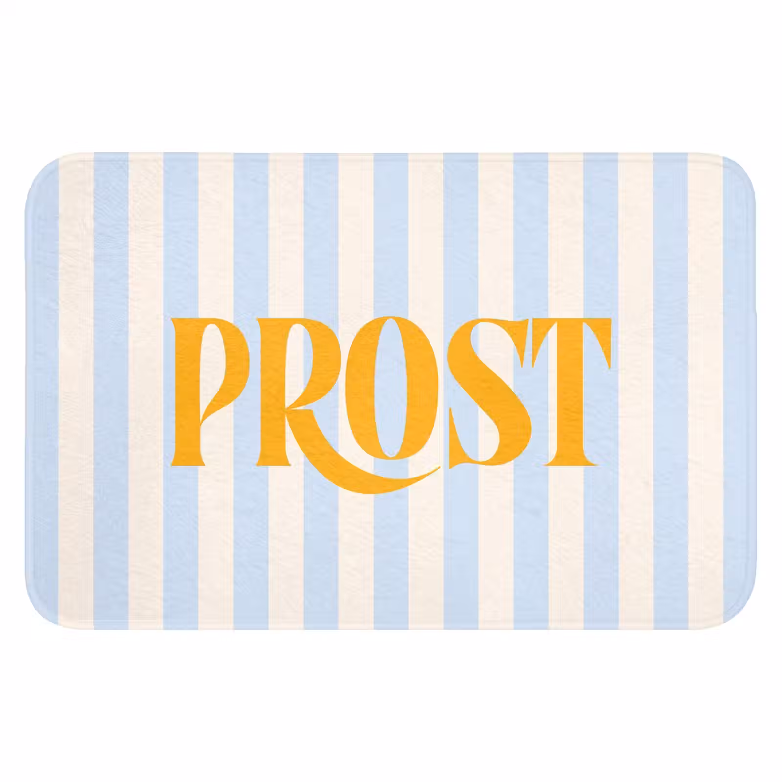 WC Mat - Oranje - Blauw - Strepen - Prost — 1