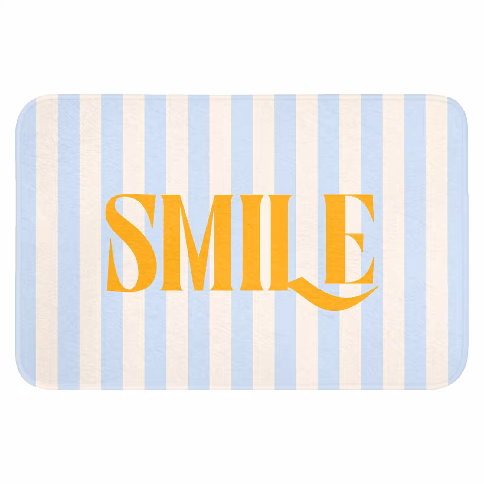 WC Mat - Oranje - Blauw - Strepen - Smile — 1