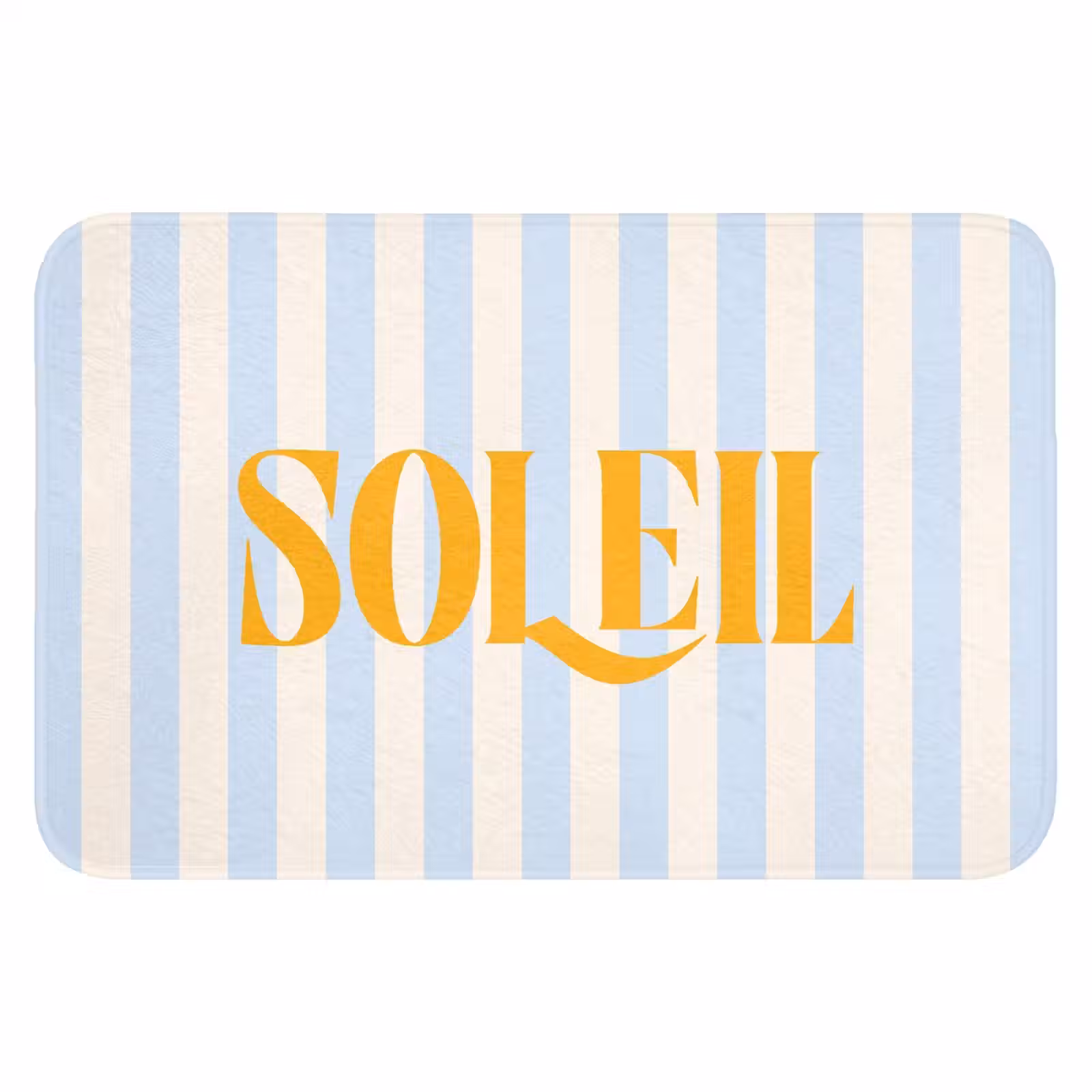 WC Mat - Oranje - Blauw - Strepen - Soleil — 1
