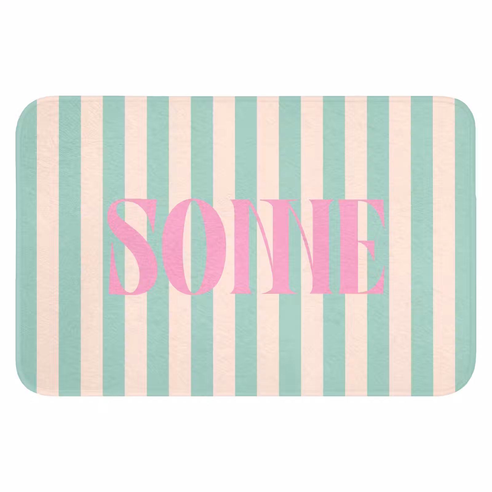 WC Mat - Roze - Groen - Strepen - Sonne — 1